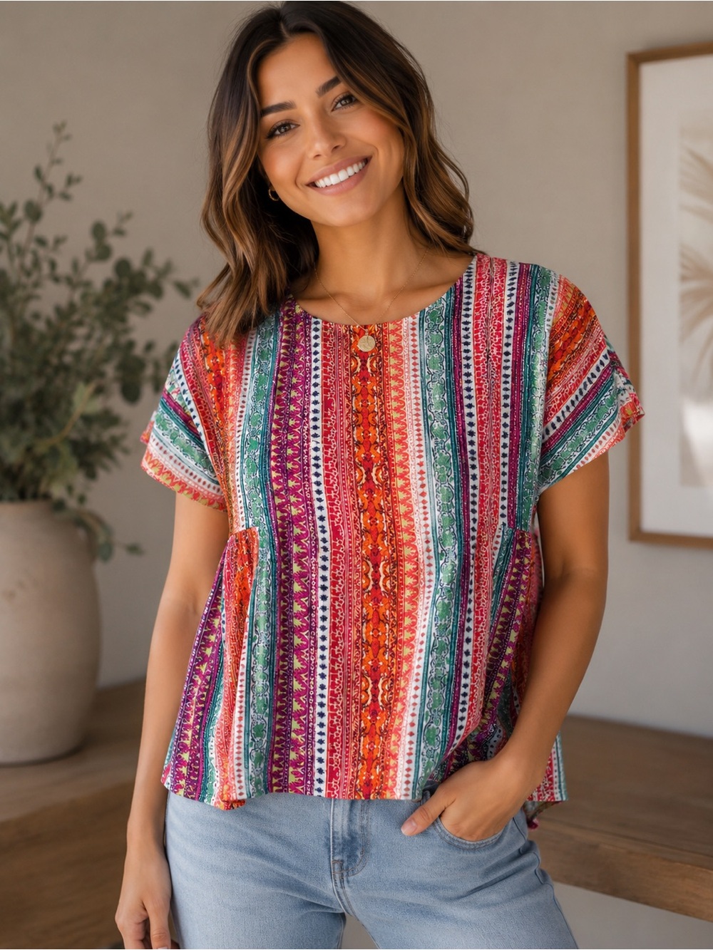 🌿 Anthropologie Maeve Boho Blouse | Size Small | NWOT | Colorful Print 🌿